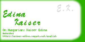 edina kaiser business card